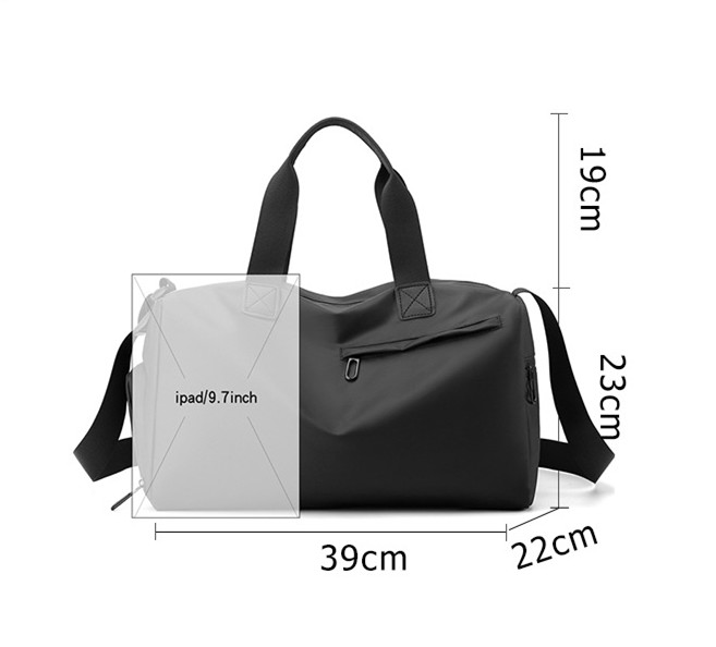 Large Capacity Gym Bag With Custom Logo Oxford Solid Color Travel Duffel For Fitness Gear Sports Featuring Shoulder Strap