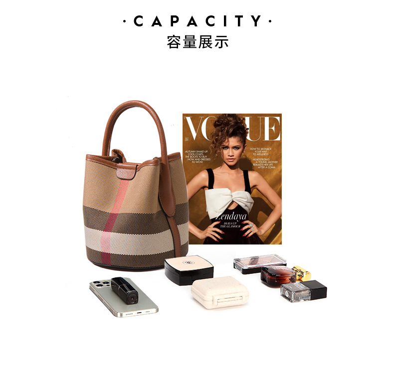 Genuine Leather Bucket Bag View 3