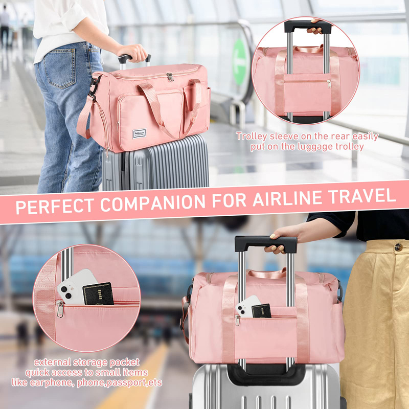 Unisex Lightweight Large Capacity Duffel Bag Waterproof Multifunctional Travel Gym Shoulder Zipper Fashionable Weekender Durable
