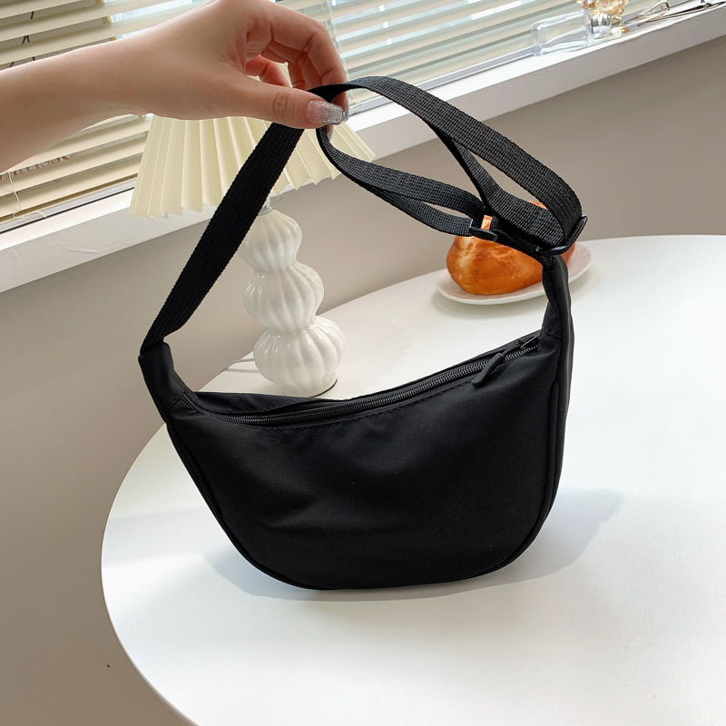 Women's 2026 New Fashionable PU Crossbody Dumpling Lightweight MINI Satchel Underarm Simple Shoulder Single Zipper Bag Polyester