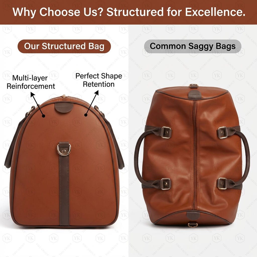 Custom Waterproof Leather Weekender Overnight Bag Large Carry Bag Travel Tote Duffel Bag for Men PU OEM Fashion Unisex Trip