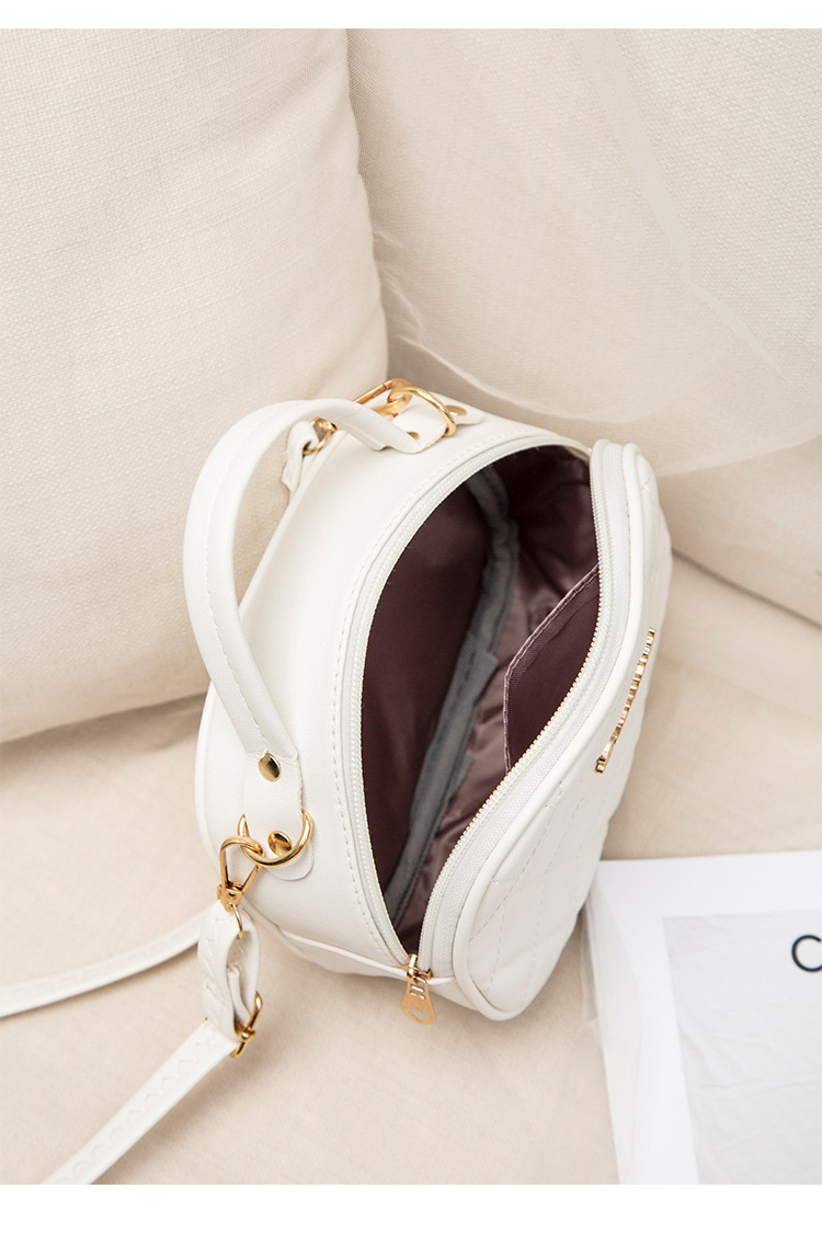 Dropshipping New Arrival Fashion Casual Quilted Style Quilted Shell Bag Embroidered Shoulder Crossbody Satchel Bag