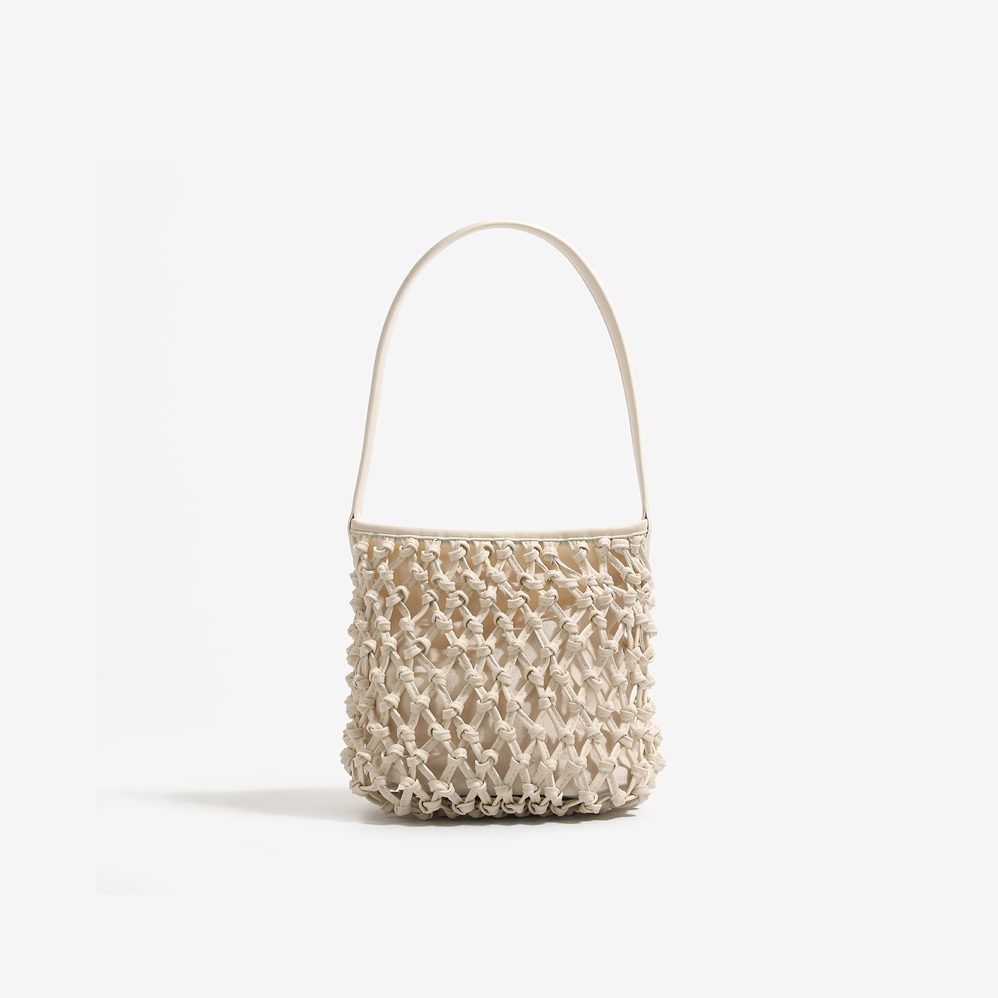 2025 New Niche Casual Women's Summer Woven Bucket Tote Bag Handmade Straw with Cover Closure for Beach Travel for Lazy Holidays
