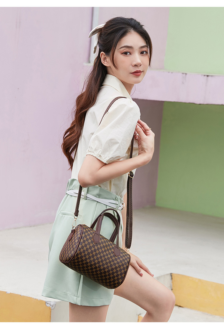New Fashion Trendy Print Handbags Luxury Pu Leather Crossbody Bag Boston Pillow Bag Shoulder Bags for Women