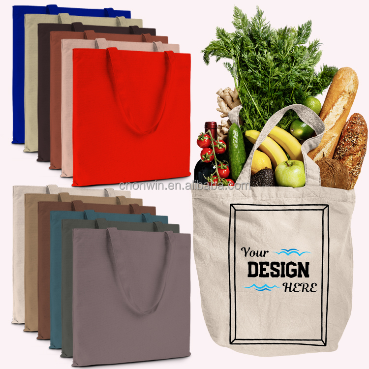 100% Cotton Letter Pattern Tote Bag Ultimate Companion Reusable Grocery Tote For Shopping Farmers Markets &amp; Supermarkets