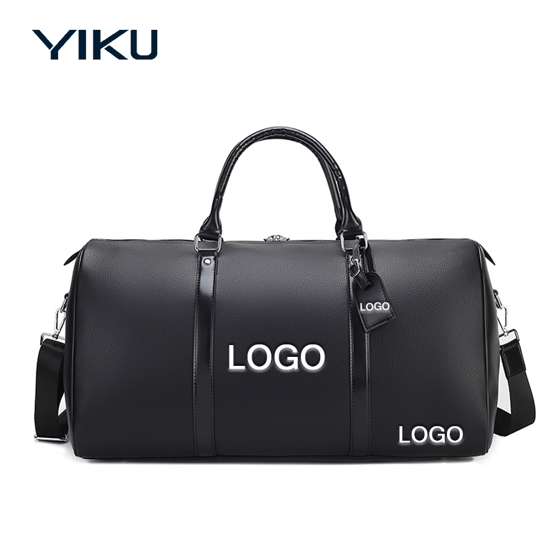 Custom Waterproof Leather Weekender Overnight Bag Large Carry Bag Travel Tote Duffel Bag for Men PU OEM Fashion Unisex Trip
