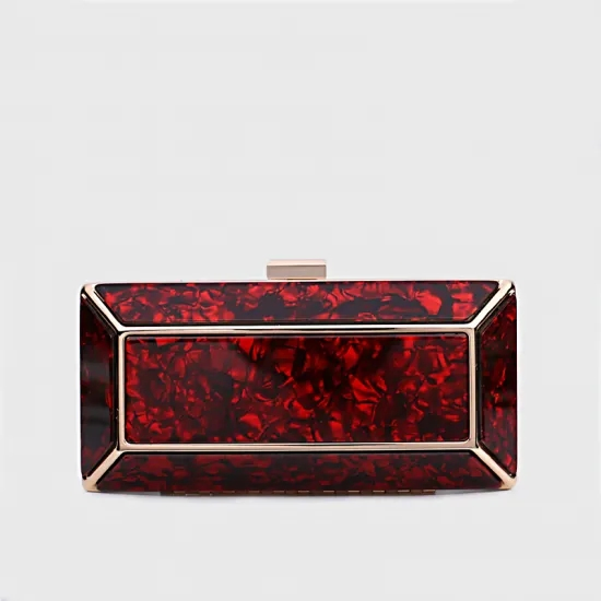 Handbag Manufacturer, OEM/ODM Wholesale Factory, Square Acrylic Clutch Bag with Metal Frame Women Evening Bag Party Clutch Lady Handbag