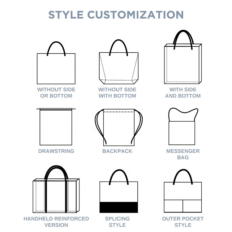 huahao Custom Canvas Tote Bag Custom Printed logo Own Design with Pocket and Zipper