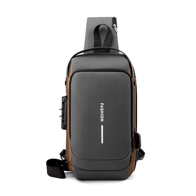 2025 Fashion New Style USB Charging Port Waterproof Anti Theft Sling Single Shoulder Crossbody Chest Bag