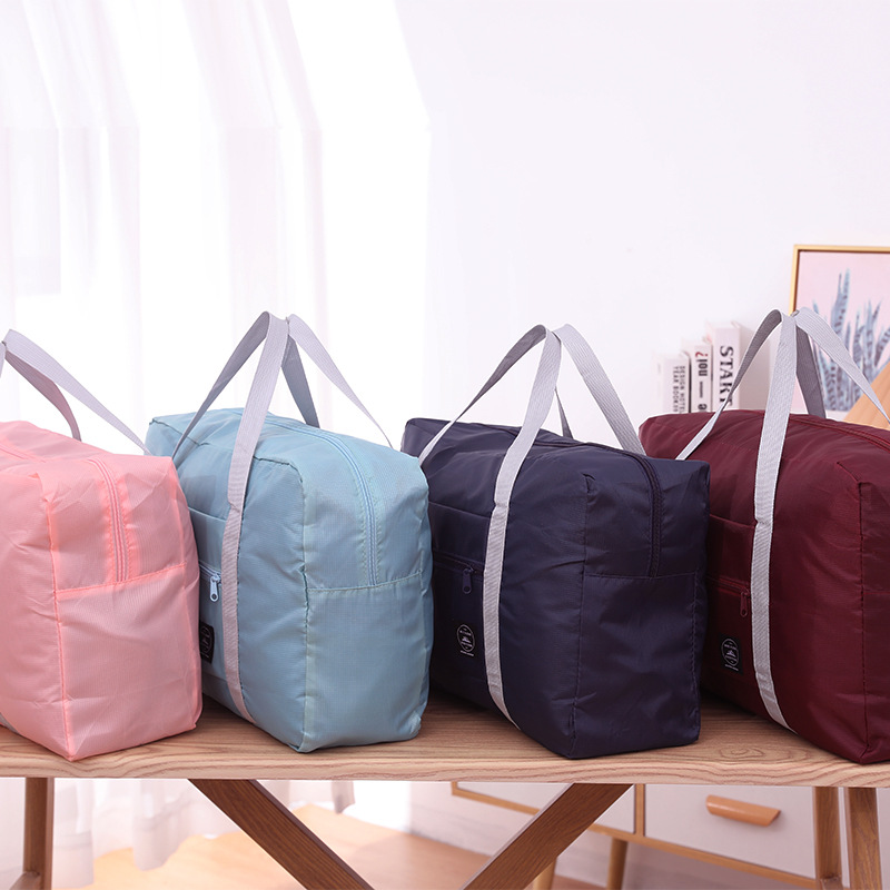 Wholesale Fashion Waterproof Polyester Oxford Cloth Zipper Light Weight Travel Duffle Bag Custom Logo Foldable Luggage Storage