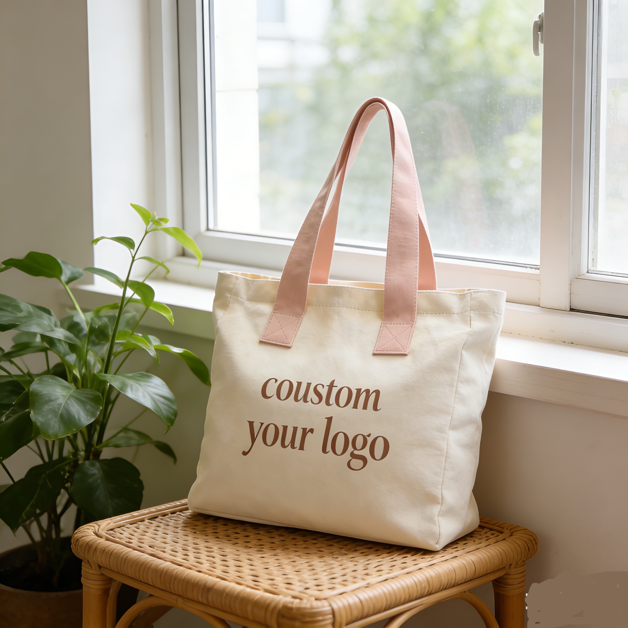 Wholesale Custom Printed Thick Cotton Canvas Tote Bag Reusable Shopping Cloth Bag for Promotion &amp; Gift