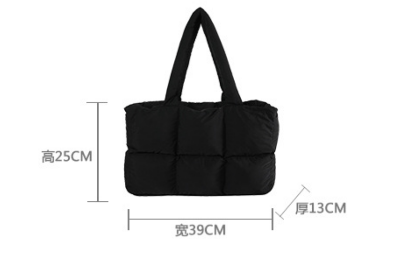 Women Satchel Bag Quilted Pleated Ladies Shopper Bag