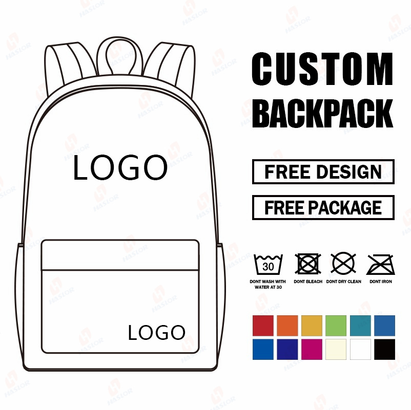 Haslor 2026 Factory OEM Custom Logo Backpack Manufacturer Low MOQ 30 Pcs Fast Custom Supplier Student Backpack