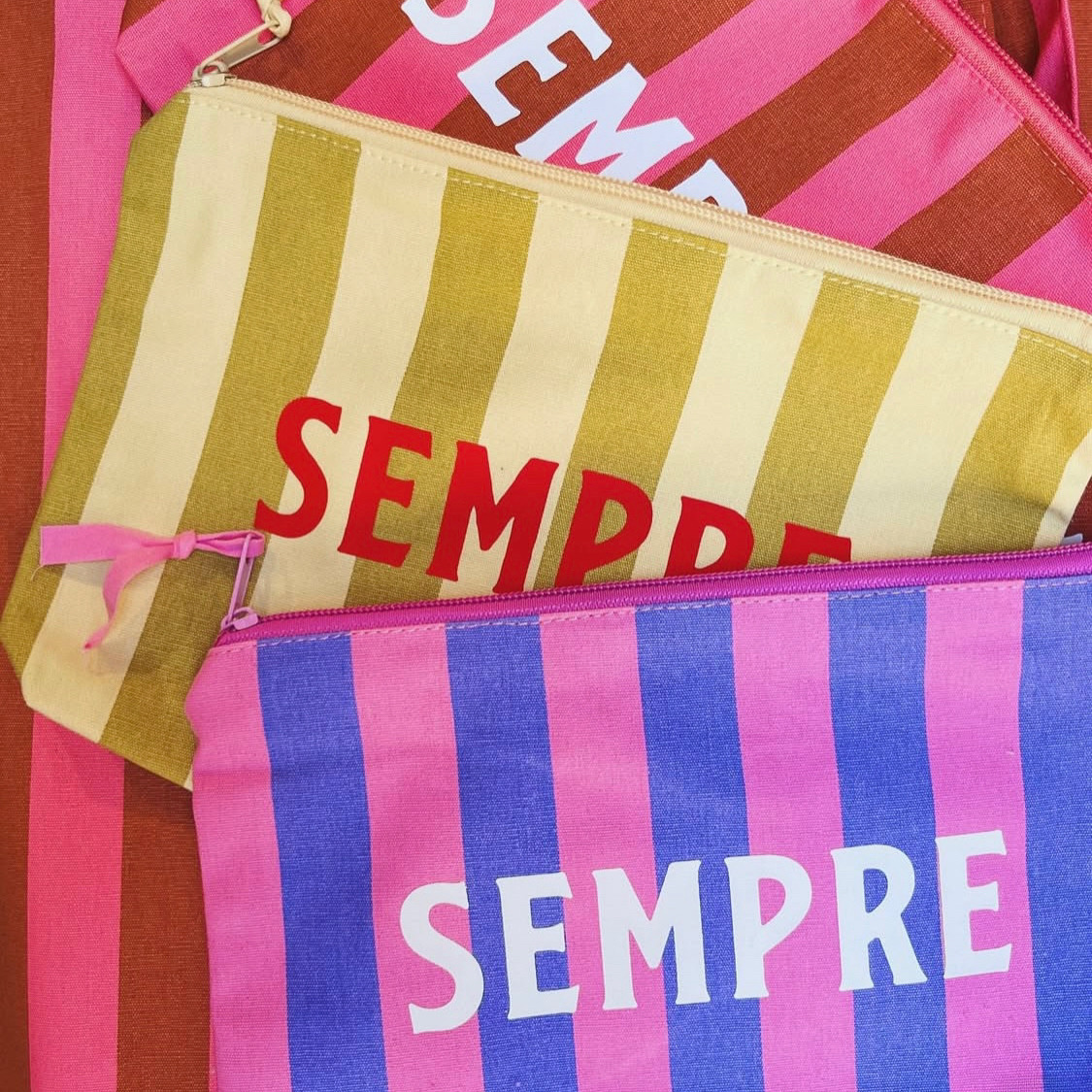 High-Vibe Coastal Cabana Stripes Canvas Tote Sandbar Sun-Safe Essentials Beach Goodie Bag Preppy Tropical Canvas Tote Bag