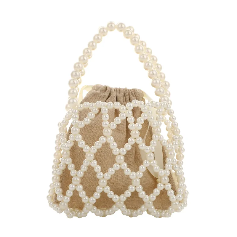 Cheap Women's Cloth Bag Handbag Evening Bag Pearl Mesh Ladies Dress Dinner Fashion Clutch Bag