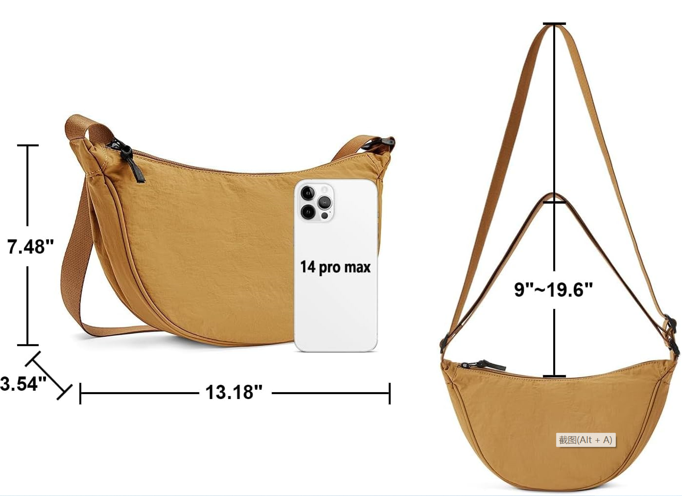 Customized Waterproof Nylon Shoulder Fanny Waist Bag Purses Crossbody Dumpling Bag Pouch Fanny Pack Fashion Belt Bag for Women