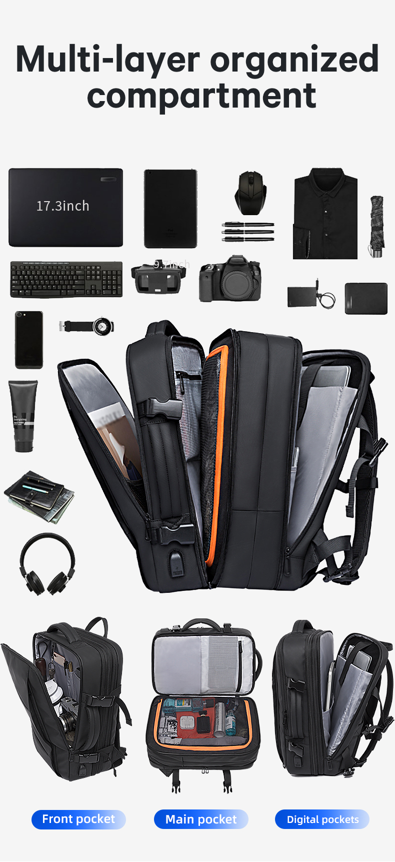 Waterproof Laptop Backpack Feature 8