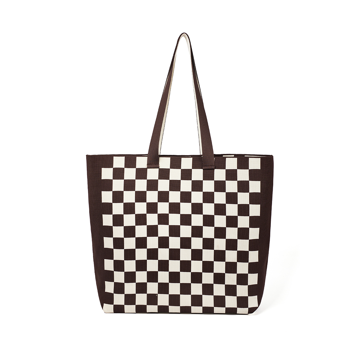 Wholesale Classic Black White Striped Ladies Shoulder Bag Large Capacity Portable Two Open Fashionable Single Shoulder Shopping