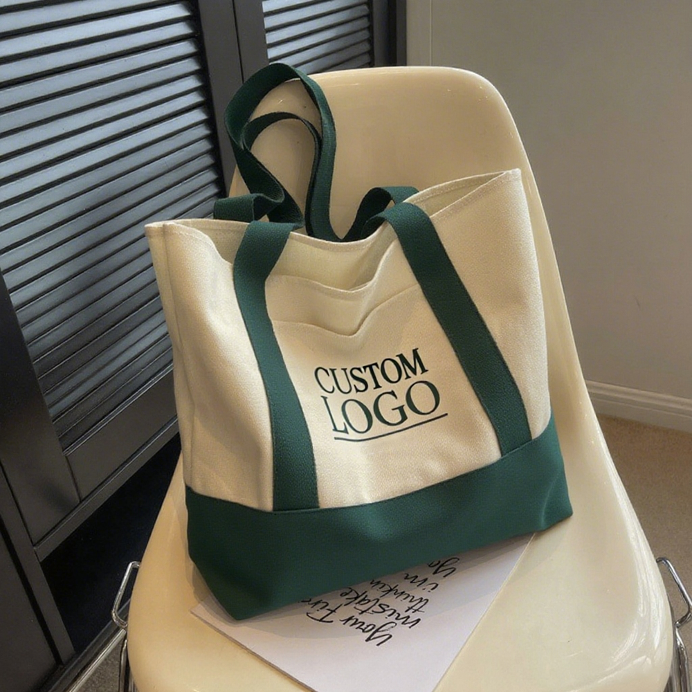 Gahumi Quality Best Fashion Eco Custom Logo Tote Canvas Bag Factory Directly Offer Custom All Over Print Patchwork Tote Bag