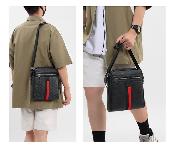 Large Capacity Classic Men's High-End Satchel Fashionable Business Crossbody Shoulder Bag and Messenger Bag Casual Style