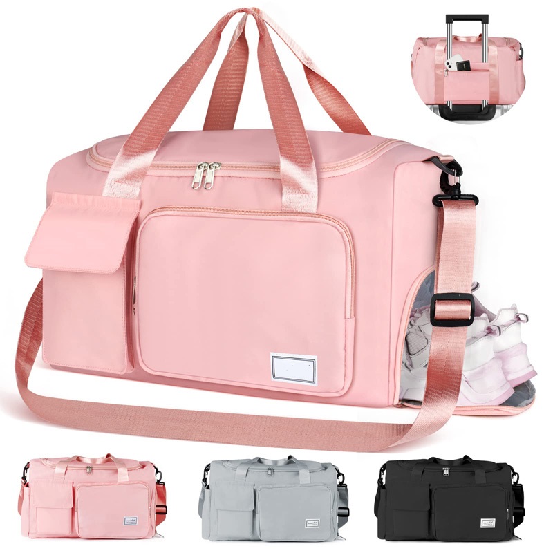 Unisex Lightweight Large Capacity Duffel Bag Waterproof Multifunctional Travel Gym Shoulder Zipper Fashionable Weekender Durable