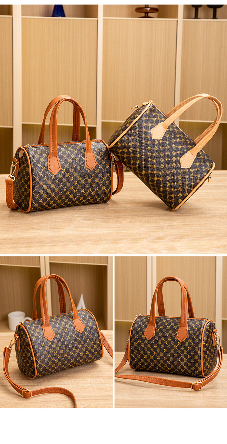 New Fashion Trendy Print Handbags Luxury Pu Leather Crossbody Bag Boston Pillow Bag Shoulder Bags for Women