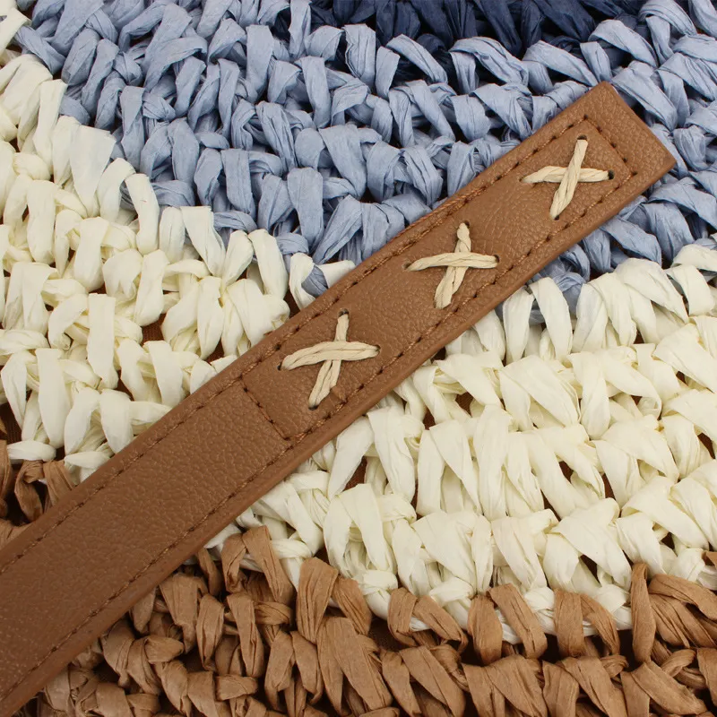 Simple Handmade Cotton Rope Straw Women Hand Bags Vintage Crochet Macrame Beach Bags Clutch Purses and Handbags Ladies