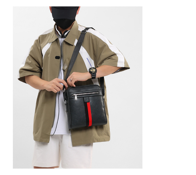 Large Capacity Classic Men's High-End Satchel Fashionable Business Crossbody Shoulder Bag and Messenger Bag Casual Style