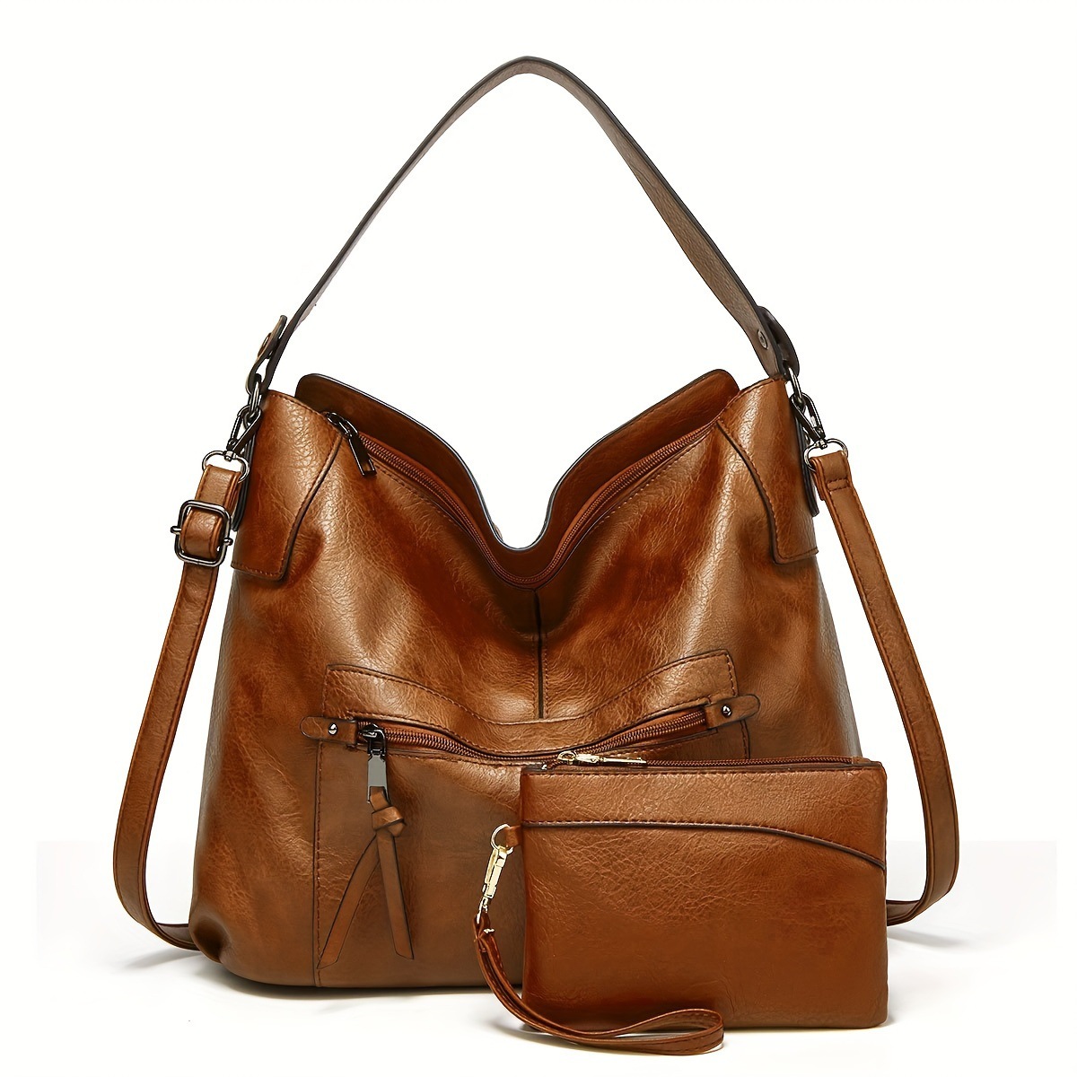 New Women Hand Bags Luxury PU Leather Shoulder Bag Tassel Hobo Handbags for Women Large Designer Ladies Hobo Bag