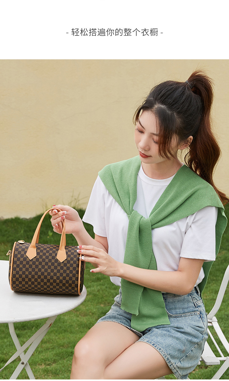 New Fashion Trendy Print Handbags Luxury Pu Leather Crossbody Bag Boston Pillow Bag Shoulder Bags for Women