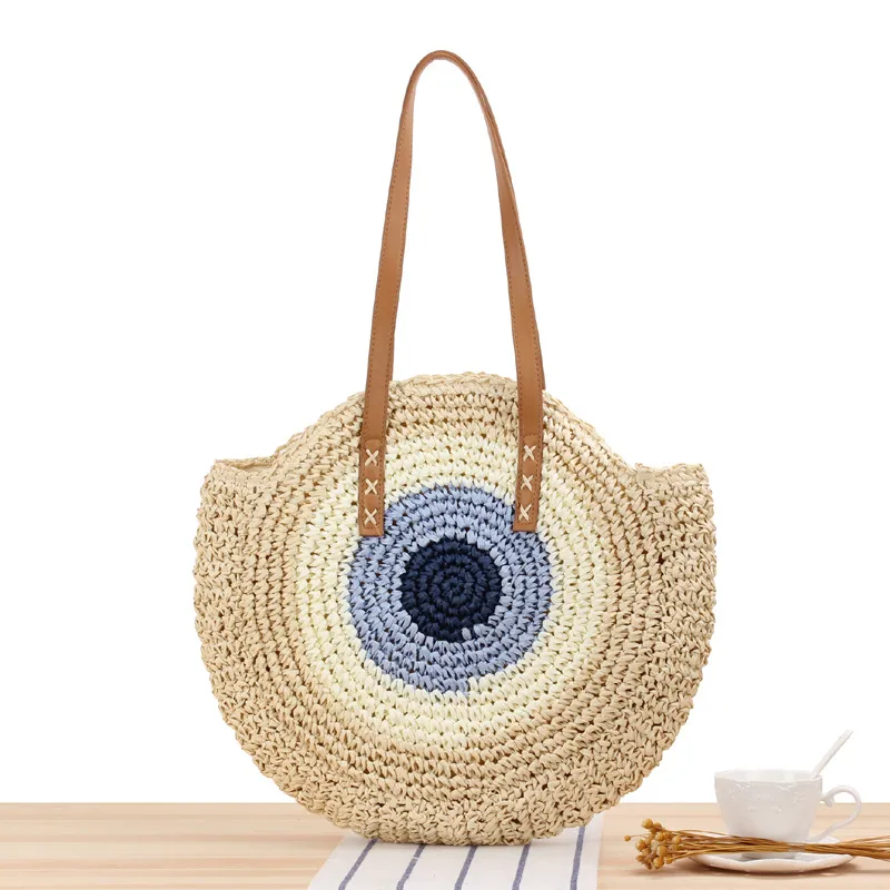 Simple Handmade Cotton Rope Straw Women Hand Bags Vintage Crochet Macrame Beach Bags Clutch Purses and Handbags Ladies