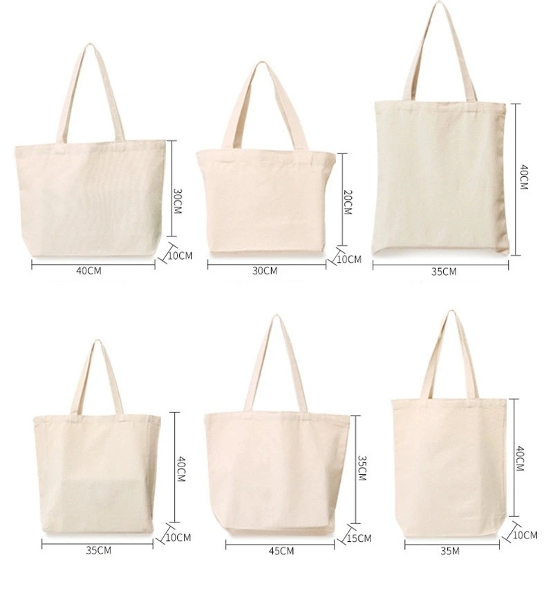 Custom Printed Eco Recycled Shopping Bag Plain Organic Cotton Canvas Tote Bag With Logo