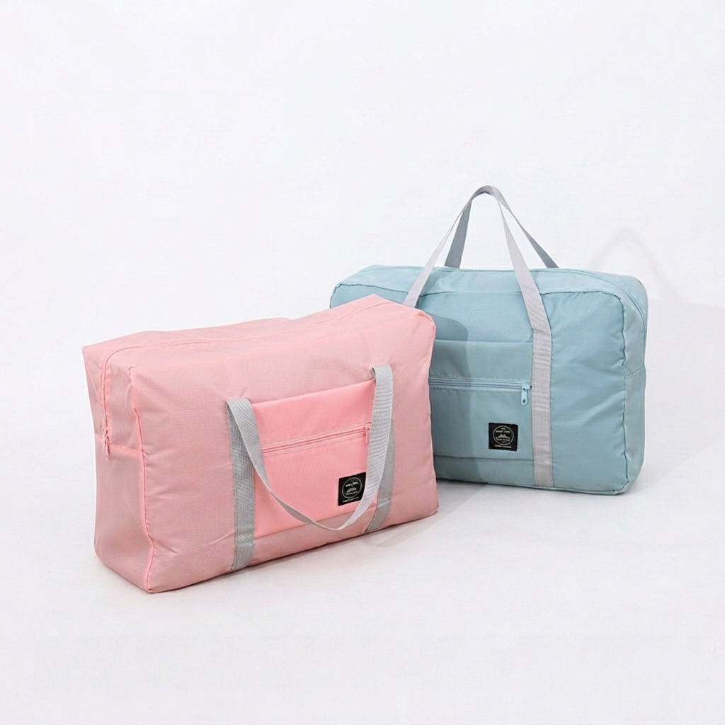 Wholesale Fashion Waterproof Polyester Oxford Cloth Zipper Light Weight Travel Duffle Bag Custom Logo Foldable Luggage Storage