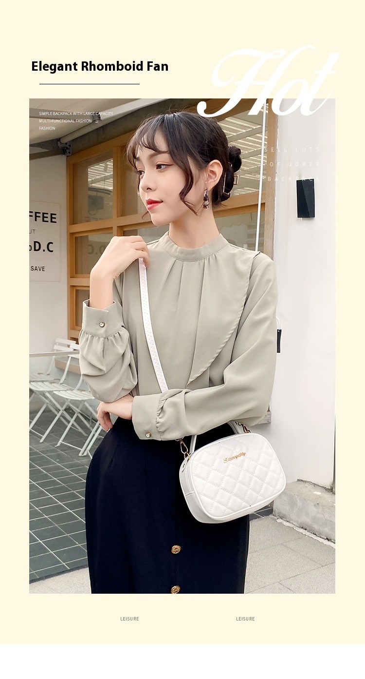 Dropshipping New Arrival Fashion Casual Quilted Style Quilted Shell Bag Embroidered Shoulder Crossbody Satchel Bag