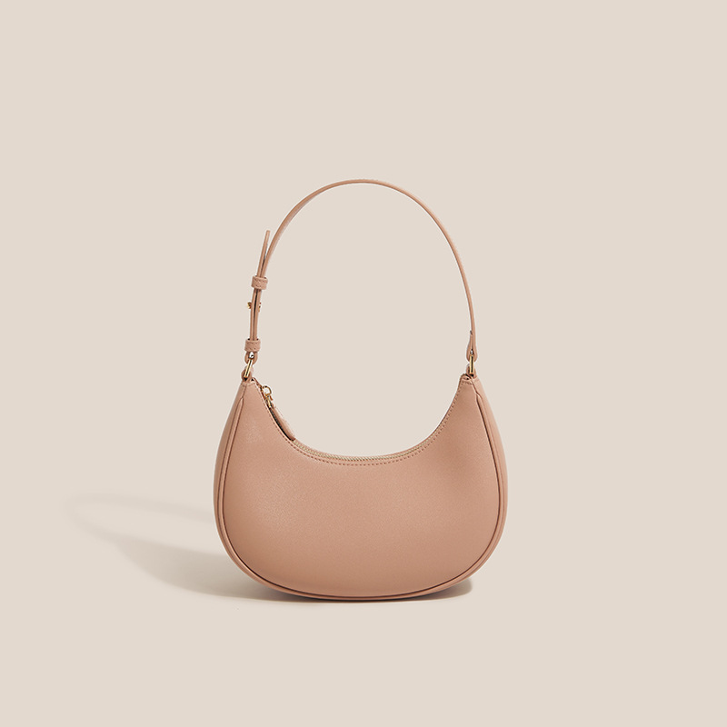 Elegant Crescent Hobo Bag for Women Soft Leather Shoulder Bag Casual Daily Handbag OEM Wholesale