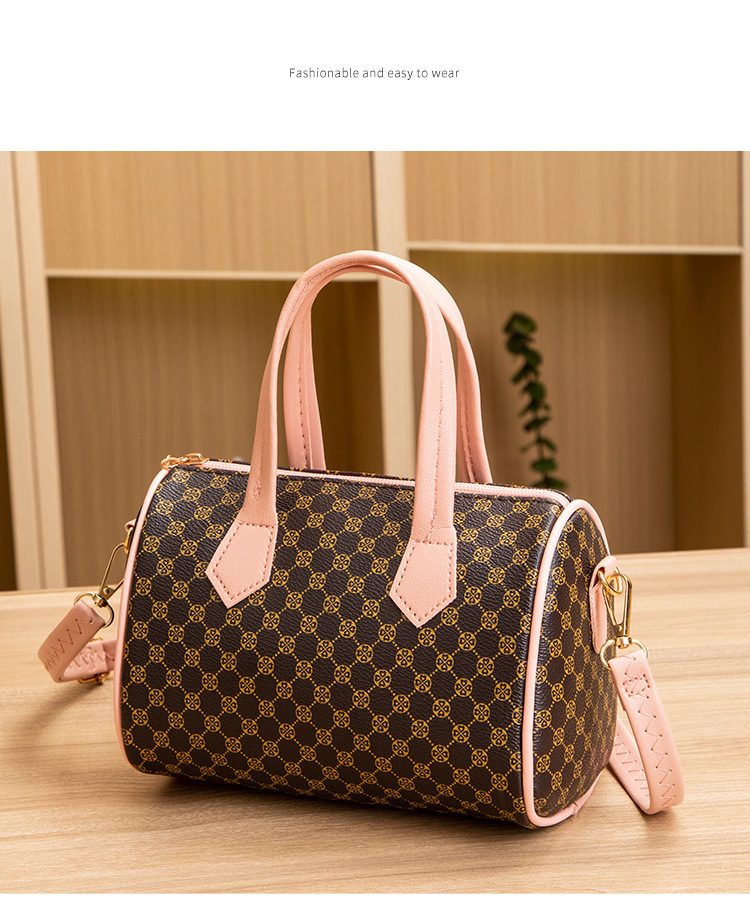 New Fashion Trendy Print Handbags Luxury Pu Leather Crossbody Bag Boston Pillow Bag Shoulder Bags for Women