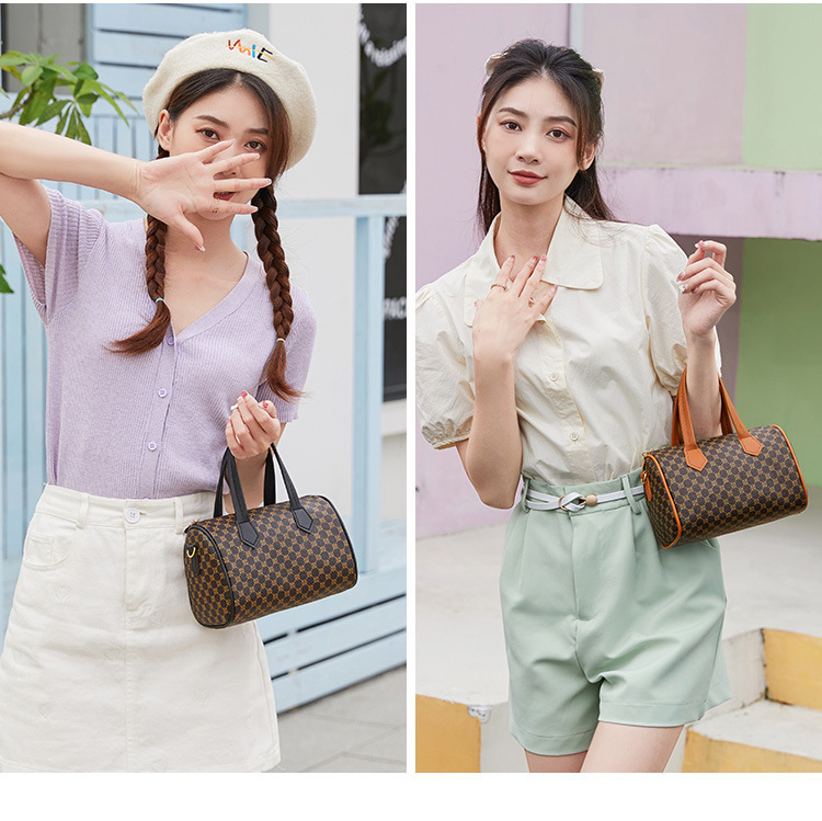 New Fashion Trendy Print Handbags Luxury Pu Leather Crossbody Bag Boston Pillow Bag Shoulder Bags for Women