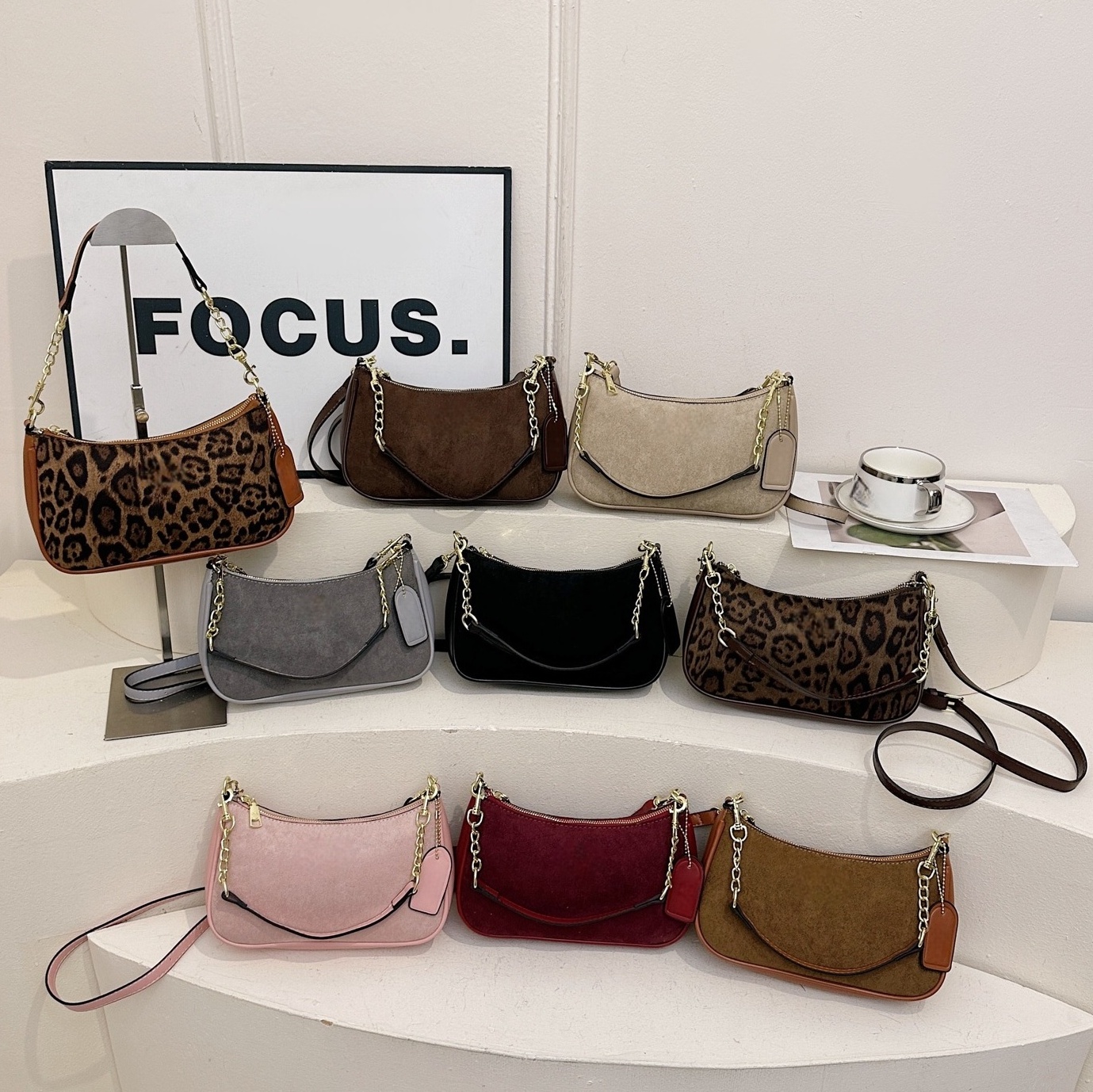 Luxury Brand Womens Handbags With Co-ch Designer Shoulder Crossbody Bag Ladies Cross-body Leather Leopard Print Messenger Bag