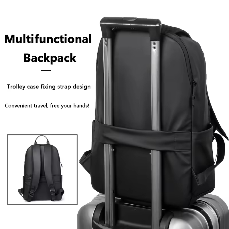 Custom Designer Durable Travel Waterproof PU Leather School Bag Business Casual Sports Student Bagpack Back Pack Laptop Backpack
