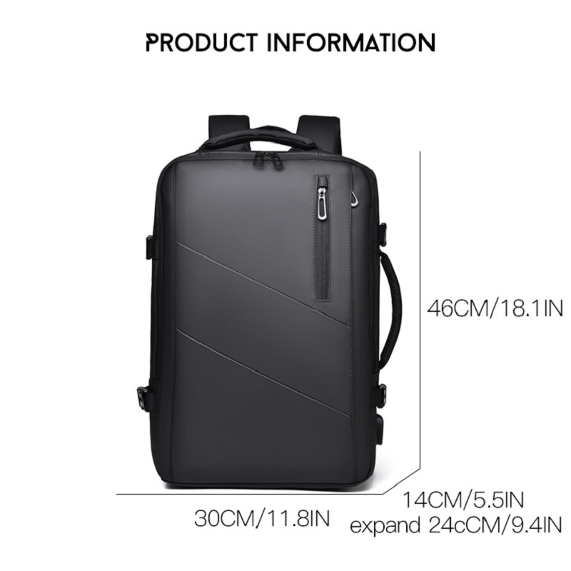New England Style Fashion Casual Portable Minimalist Lightweight Oxford School Backpack Travel Commute Laptop Backpack With USB