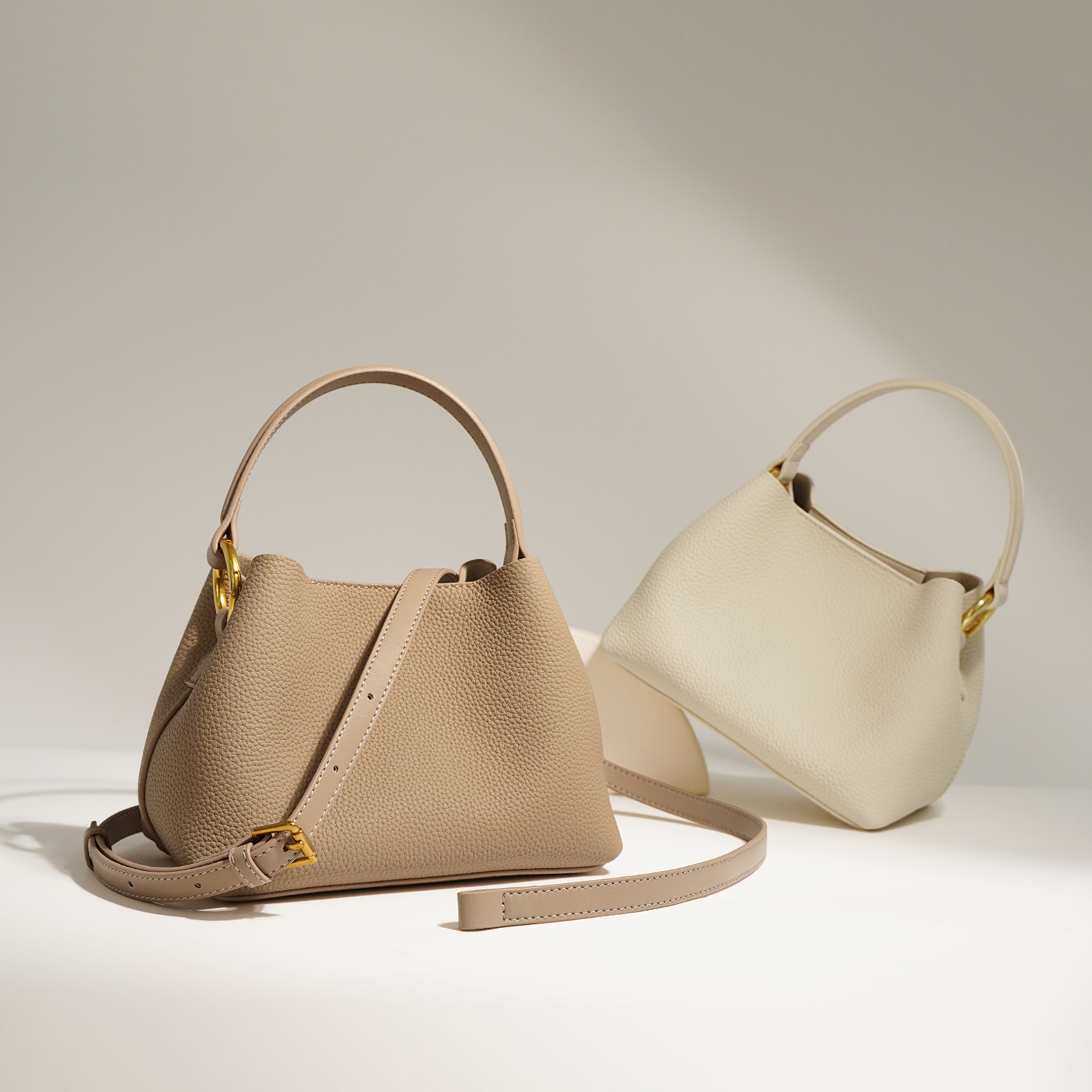 Latest Fashion Custom Luxury Tote Bags Genuine Leather Designer Women's Shoulder Bag Simple Style Mini Bucket Handbags for Women