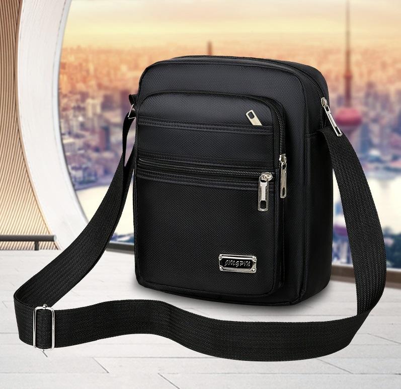 Custom Printed Logo Travel Shoulder Bag Wholesale Classic Durable Men's Chest Bag Oxford Portable Messenger Mobile Phone Bag