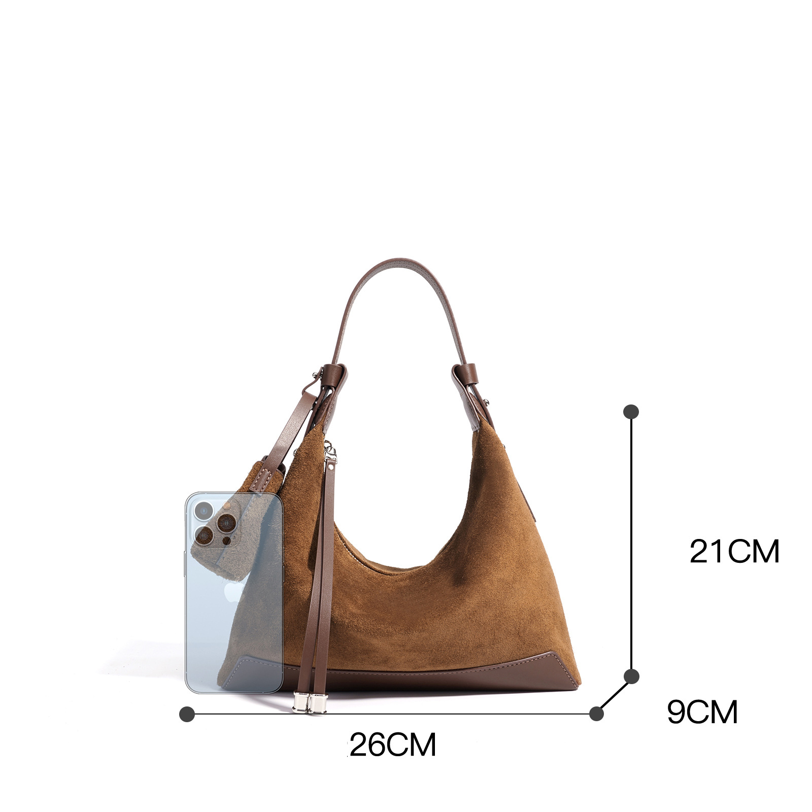 Handtaschen Genuine Leather Top Handle Bag Women Suede Flap Satchel Structured Shoulder Luxury Wholesale OEM Supplier