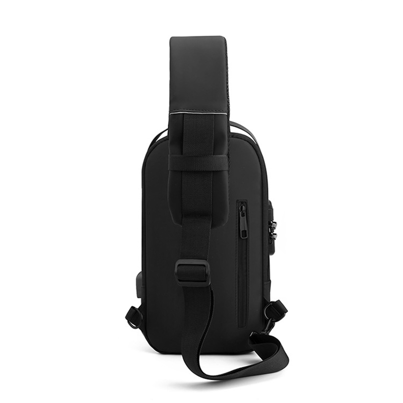 Small Order Custom Shoulder Bag Waterproof Chest Motorcycle Bike Sling Bag with Lock Custom Logo USB Anti Theft Crossbody Bag