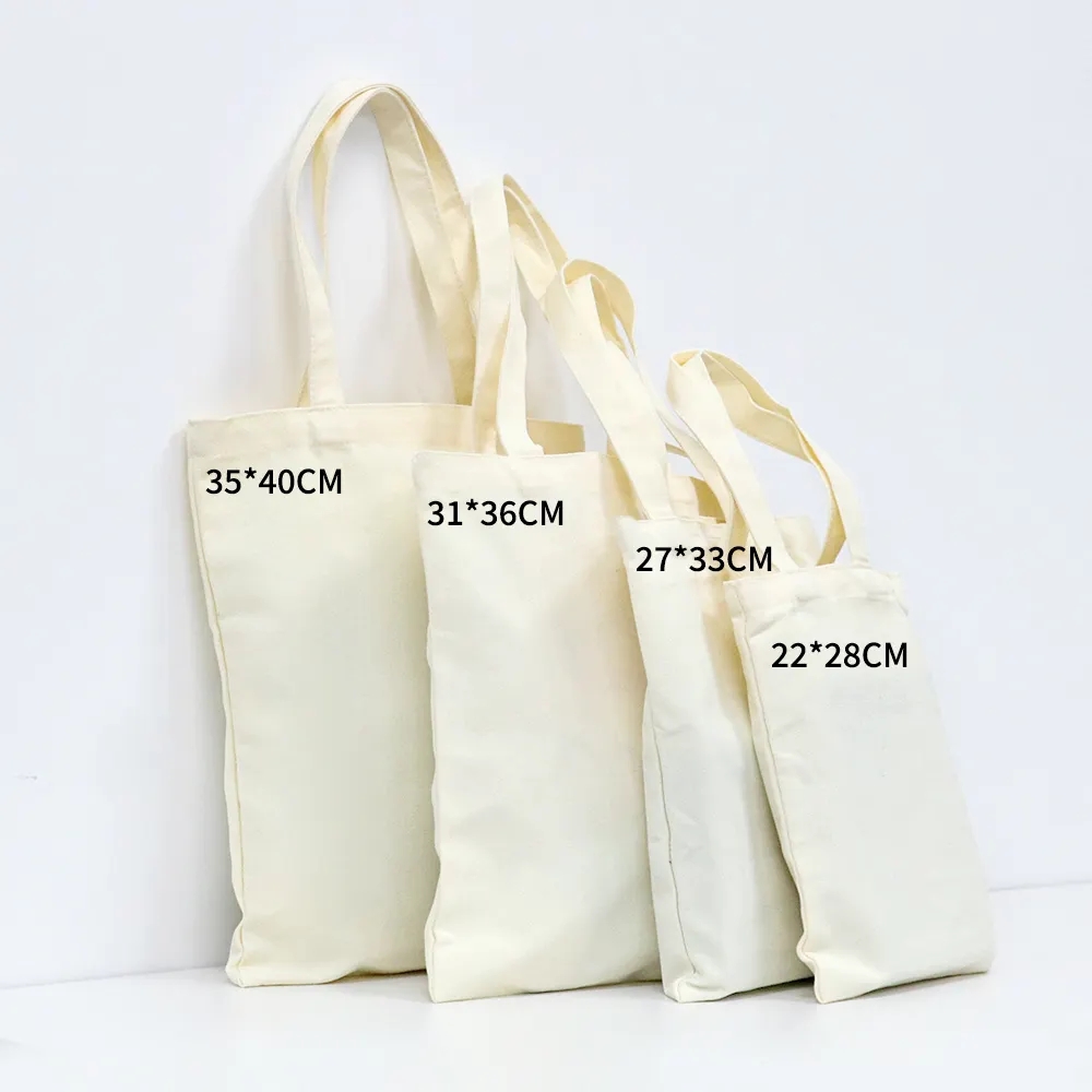 Factory Sale Custom Logo Size Printed Eco Friendly Recyclable Reusable Large Capacity Cotton Canvas Grocery Shopping Tote Bags