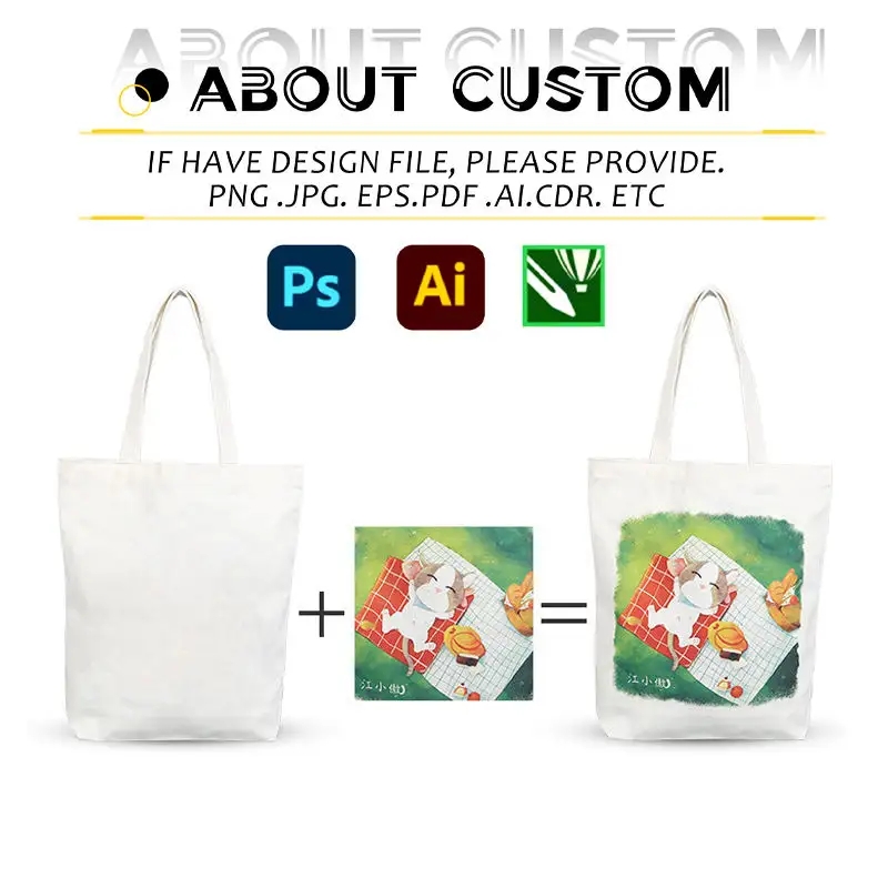 Factory Sale Custom Logo Size Printed Eco Friendly Recyclable Reusable Large Capacity Cotton Canvas Grocery Shopping Tote Bags