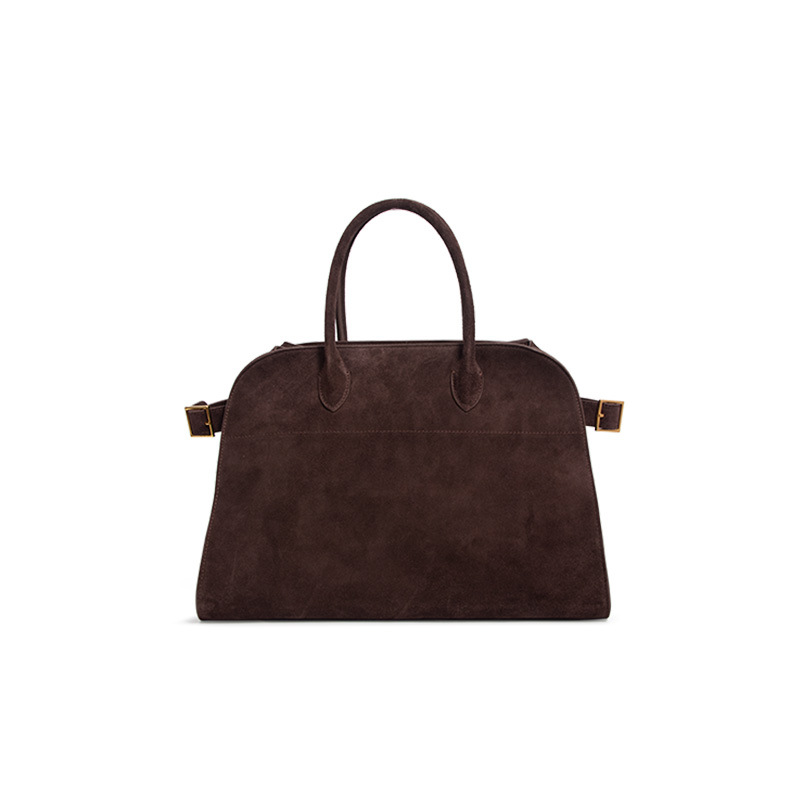 Retro Cowhide Large-Capacity Tote Bags Women Suede Purse Tote Bag Vintage Handle Fashion Shoulder Satchel Quiet Luxury Tote Bag