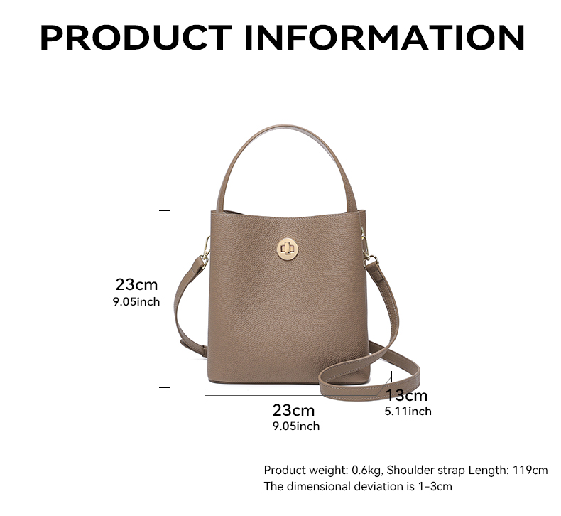 Women Bucket Bag Leather Style