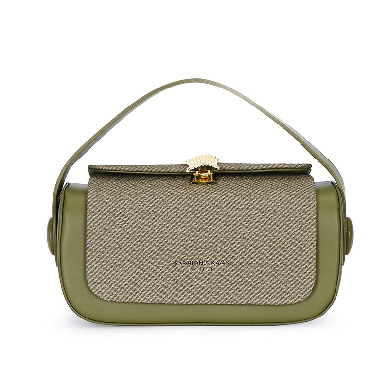 2025 New Style Textured Women's Handheld Bag Fashionable Portable Shoulder Crossbody Bag with Polyester Lining Spring/Autumn Use