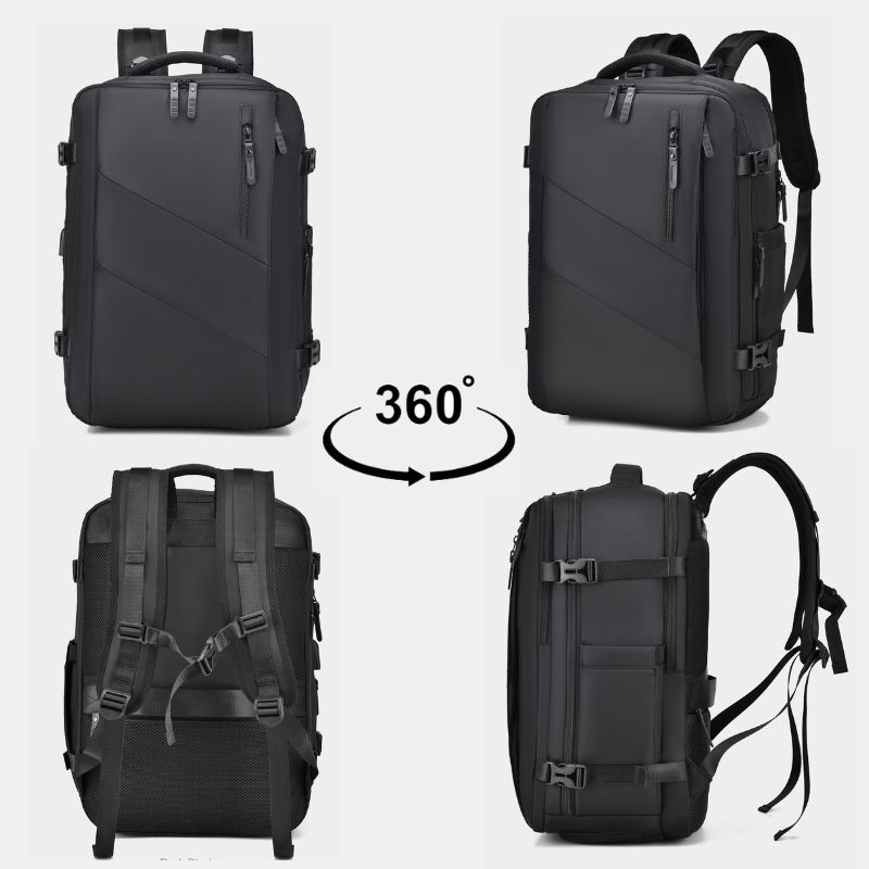 Popular Customized Logo Men's Minimalist Office Backpack Multi-Compartments High Capacity Oxford Laptop Backpack Travel Backpack